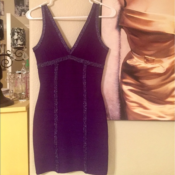 GUESS dark purple mini dress.  Size Small. - Picture 1 of 3