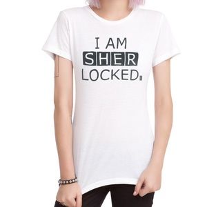 FREE Hot Topic BBC Sherlocked Sherlock Graphic Tee