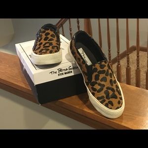 Steve Madden leopard print slip on sneakers