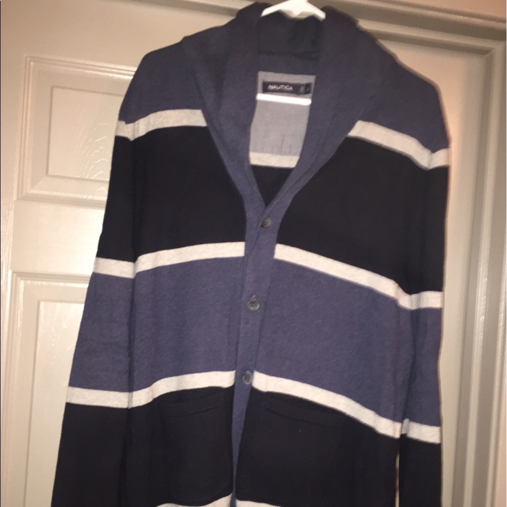 Multi-blue Nautica Cardigan L