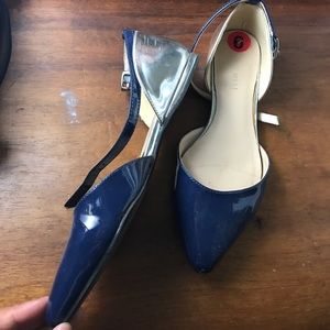 Color block pointy flats