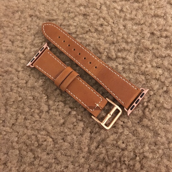 38% off Accessories - Brown Leather Apple Watch Band Rose