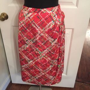 Vintage 100% Silk  Pencil Skirt