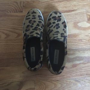 Leopard Steve Madden slip ons