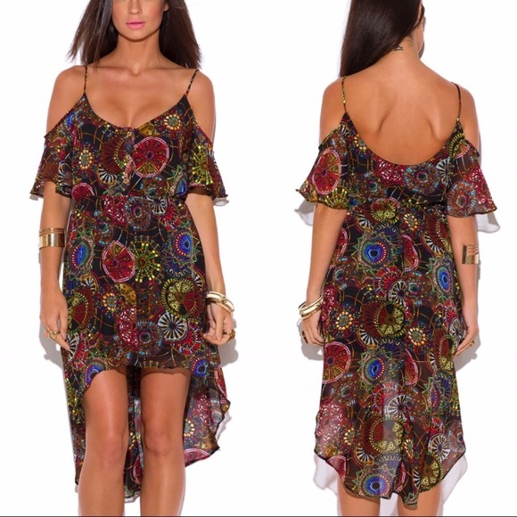 💛 CLEARANCE 💛 Multi Color High Low Summer Dress - Picture 8 of 8