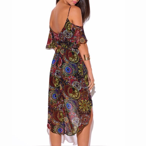 💛 CLEARANCE 💛 Multi Color High Low Summer Dress - Picture 2 of 8