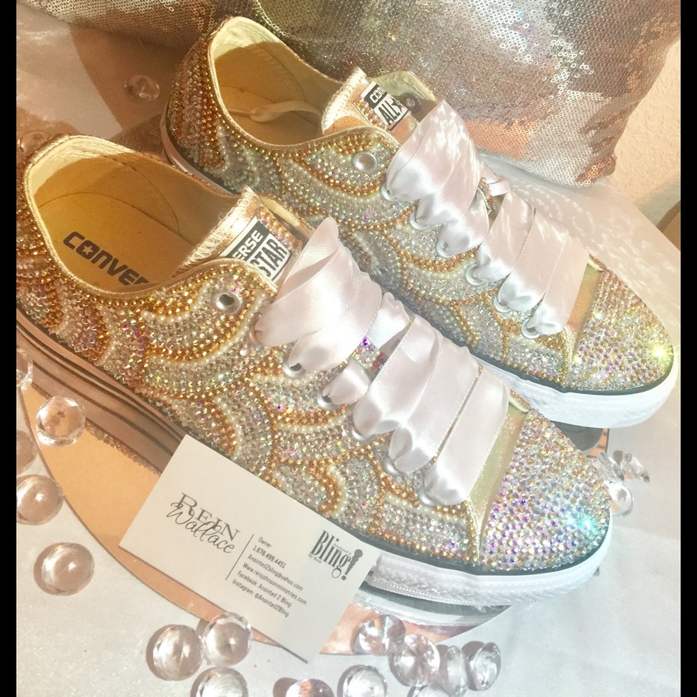 Custom Gold Bling Converse