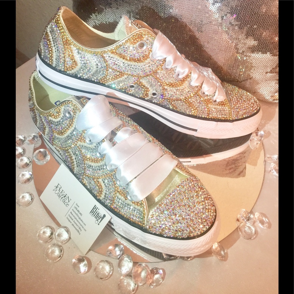 Custom Gold Bling Converse - Picture 2 of 4
