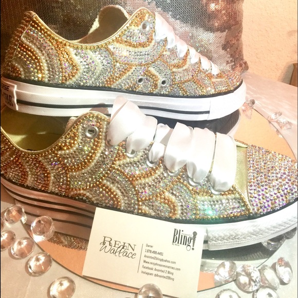 Custom Gold Bling Converse - Picture 3 of 4