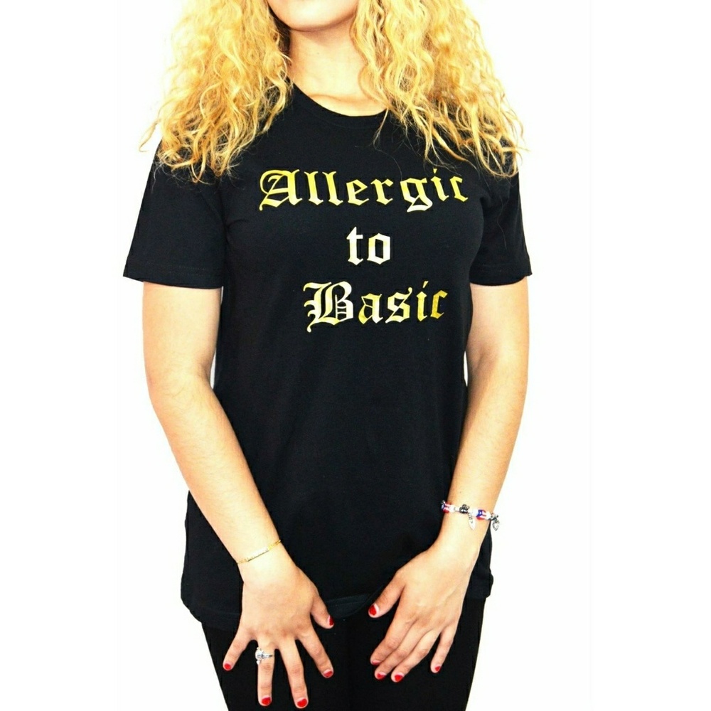 Black Allergic to Basic T Shirt