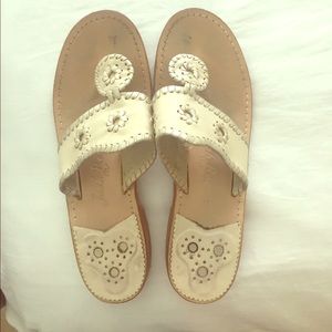 Jack Rogers Bone/Platinum Size 8