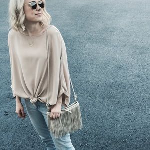 Hobo leather fringe bag