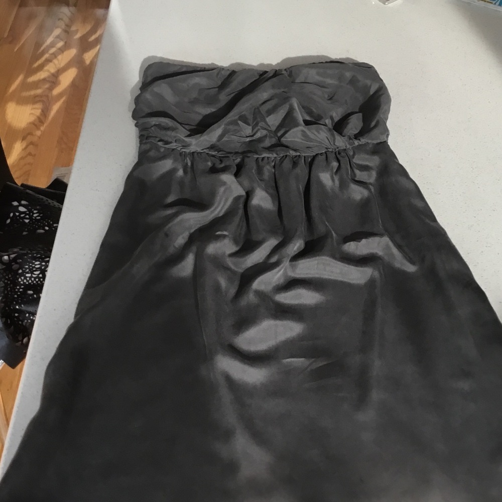 Gray silk dress