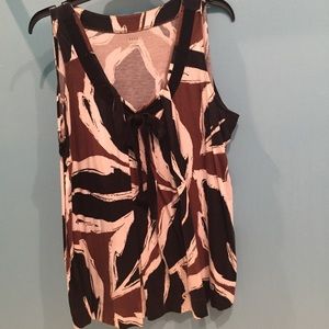 Black and Brown Sleeveless Top
