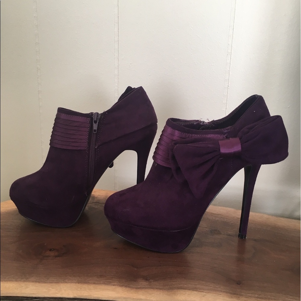 Suede Stiletto Booty with Bow by Baker