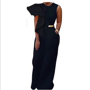 Women's Ruffle High Waist Jumpsuit