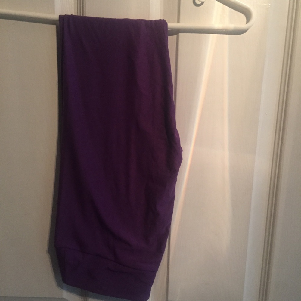 LulaRoe OS leggings. BNWOT solid purple