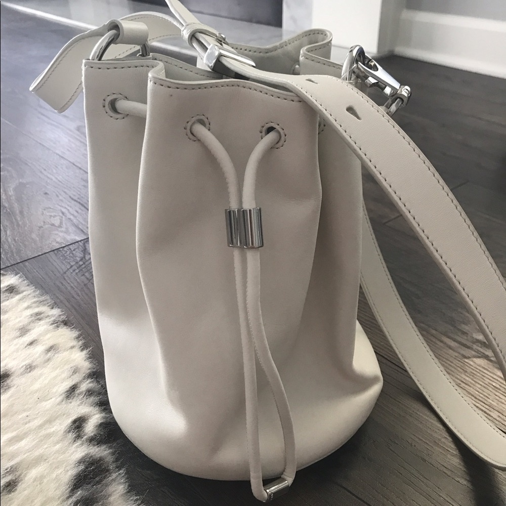 Alexander Wang White 'Alpha' Stud Bucket Bag - Picture 1 of 8