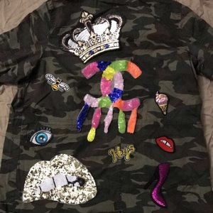 Oversized Patched Camo Jacket