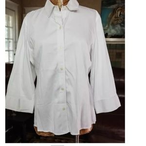 Banana Republic white stretch button down XL