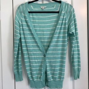 Long blue stripped cotton sweater
