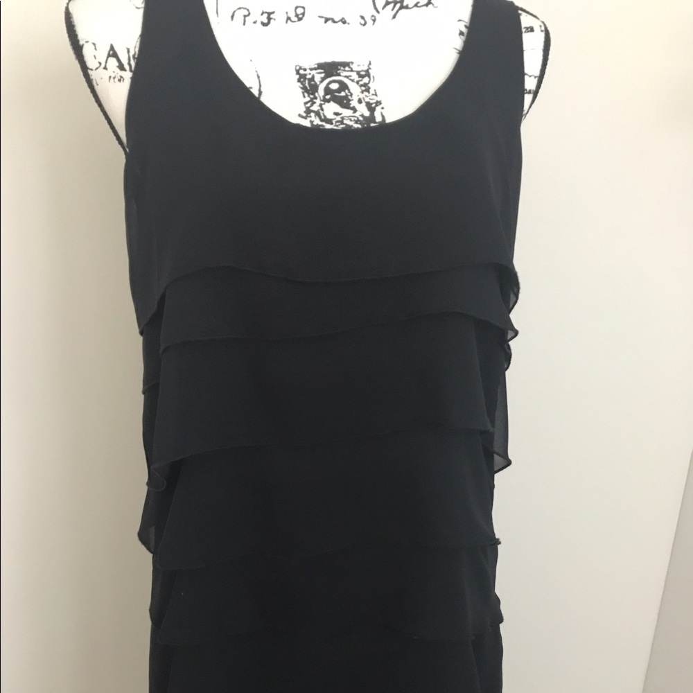 Little black dress with flapper style ruffles