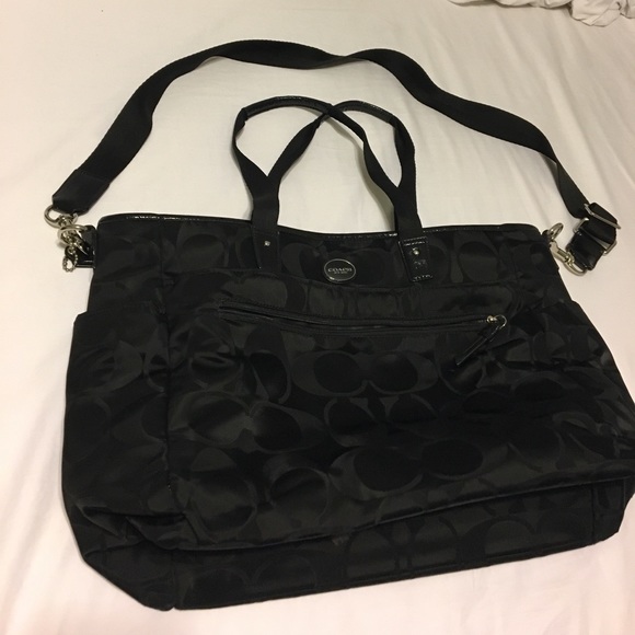 coach diaper bag black