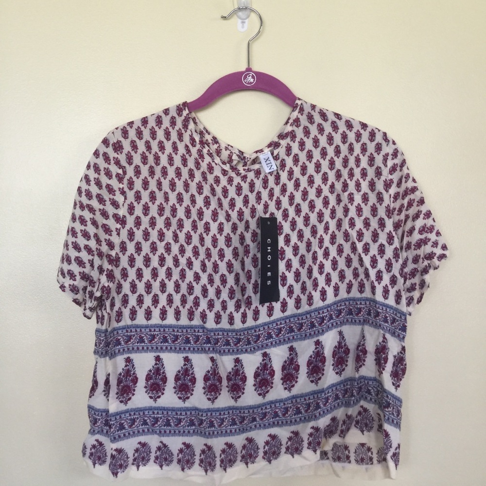 NEW AND NEVER USED - bohemian style crop top