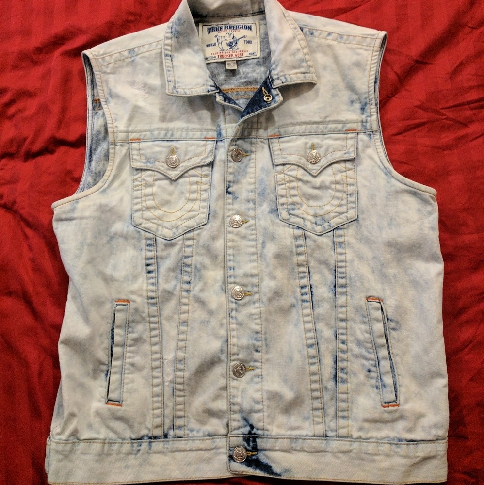 True Religion trucker vest