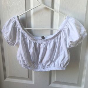 Off Shoulder Bandeau Crop Top