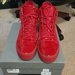 Authentic Red Patent leather Giuseppe