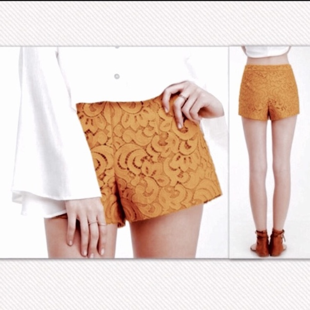 Forever 21 marigold lace shorts - Picture 1 of 4