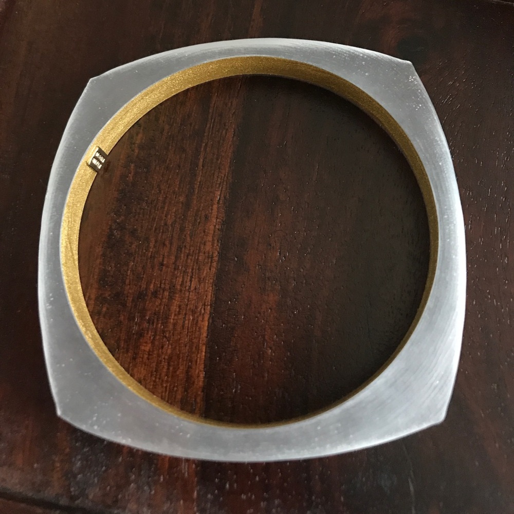 Alexis Bittar Square Bangle Gold/Opaque