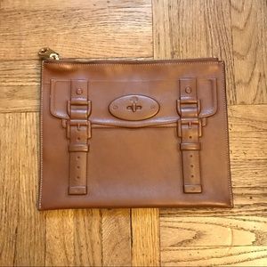 Mulberry leather clutch