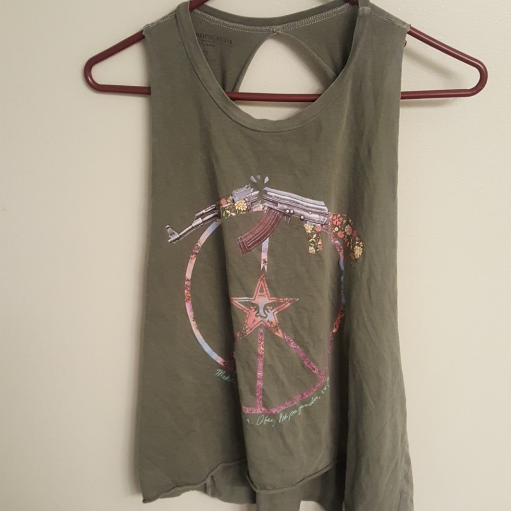 Obey cut out tank top