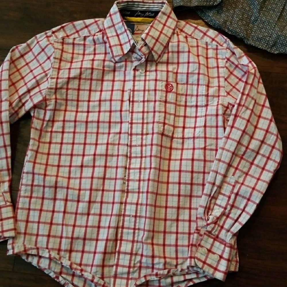 Three kids western dress shirts.