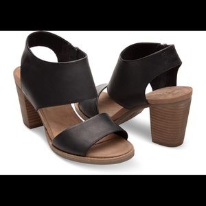 toms majorca sandal black leather