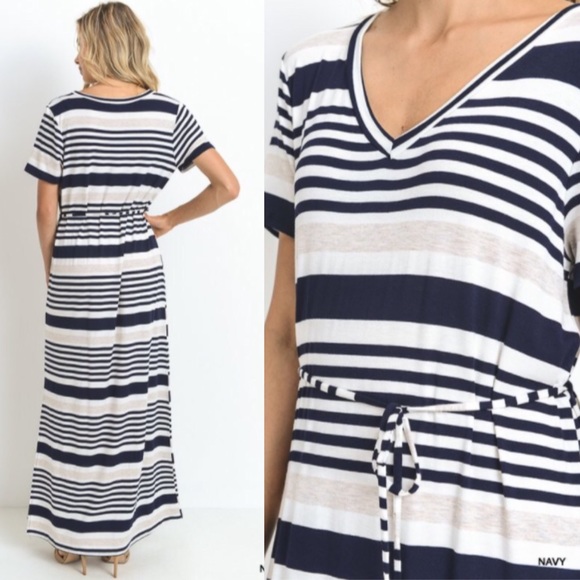 💙NEW IN💙 Soft Pink V Neck Maxi Dress Summer - Picture 3 of 3