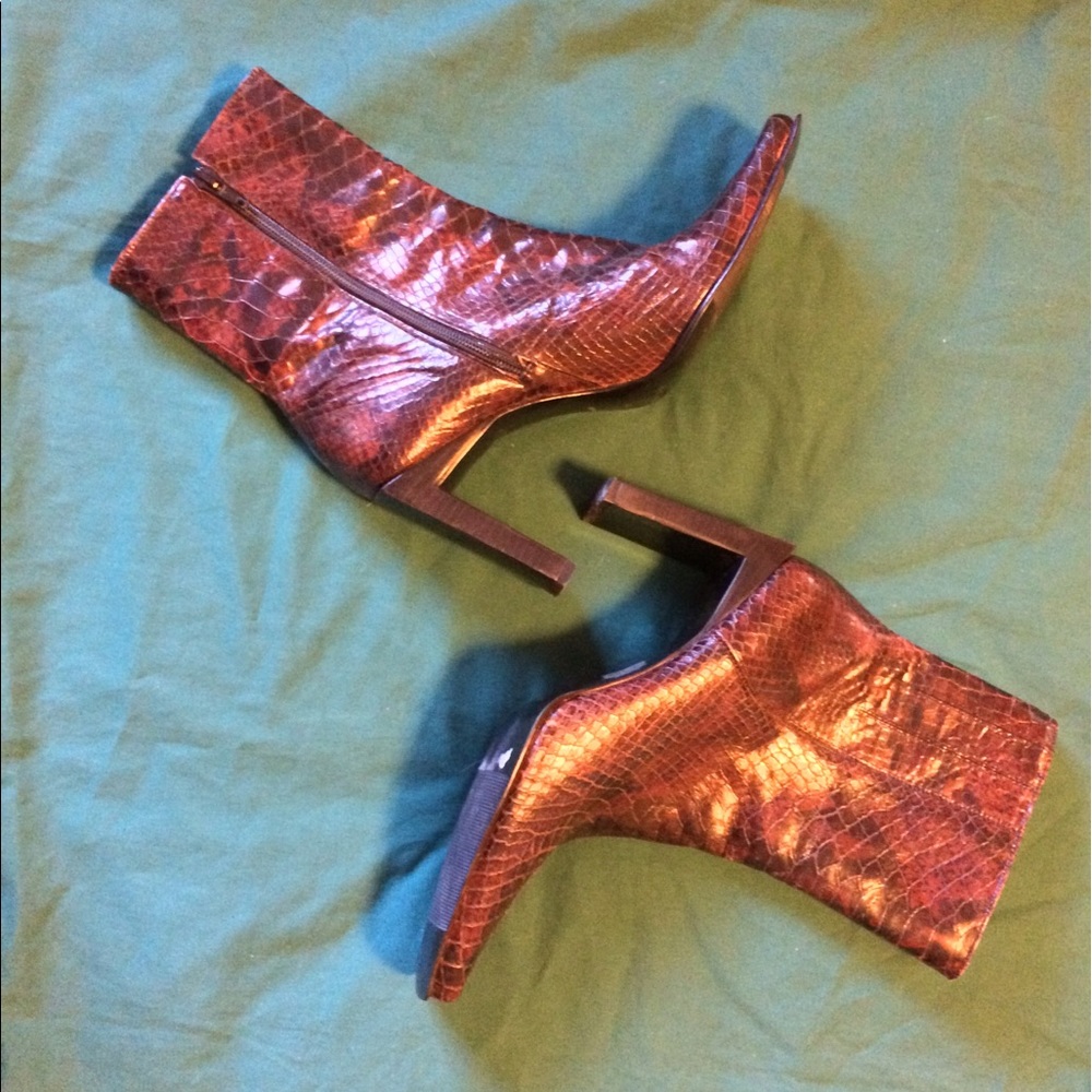 Alligator Leather Ankle Boots