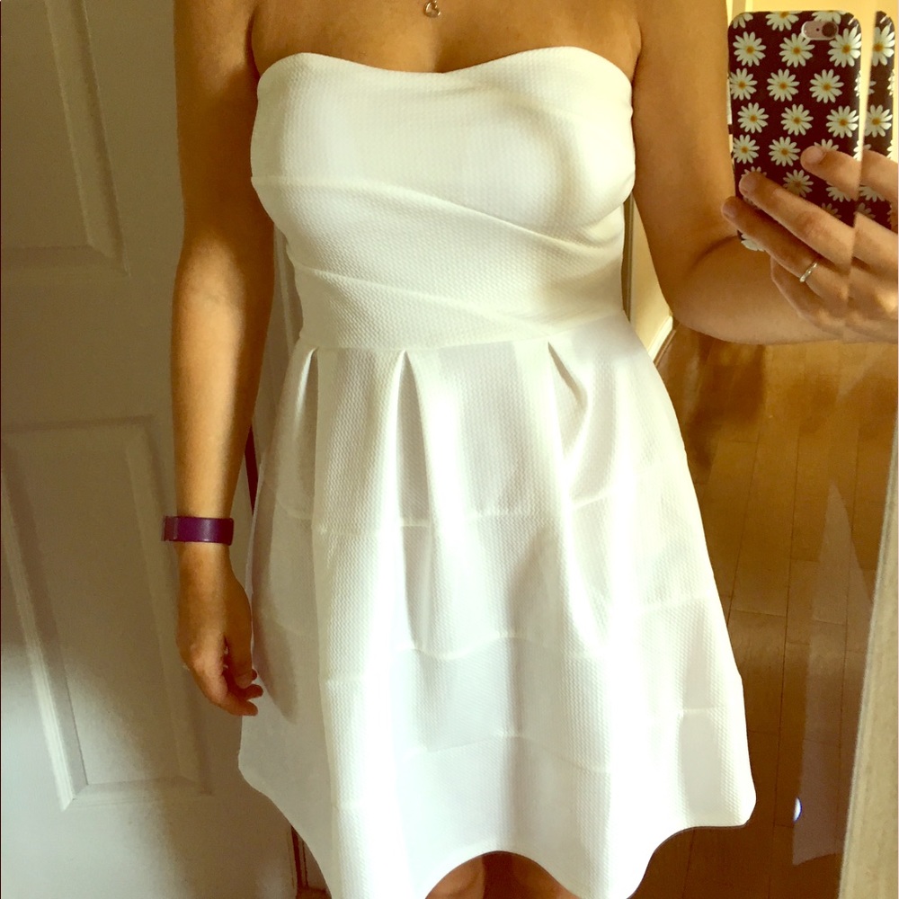 White Strapless Dress