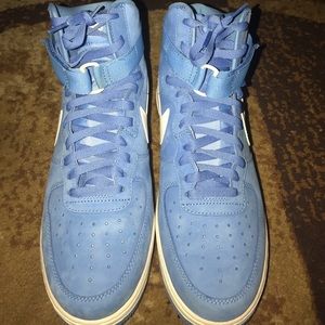 Nike Air Force 1 high top sky blue sneakers