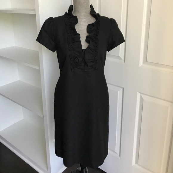 J. Crew Dresses & Skirts - J.Crew ruffle neck little black dress
