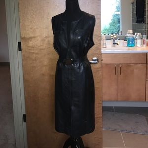 Worth collection leather dress