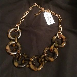 J. Crew Factory Tortoise Link Necklace NWT