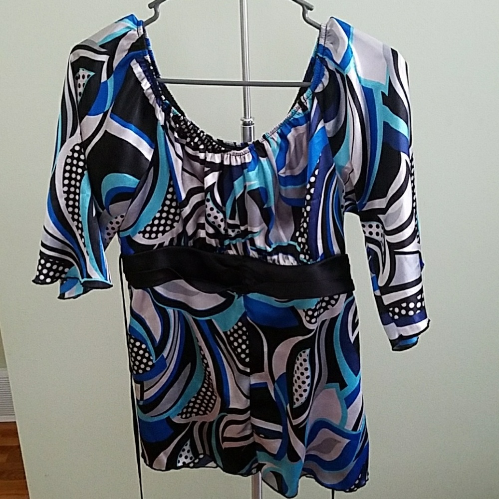 Unique pattern babydoll top
