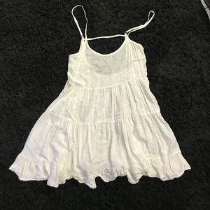 White low back dress