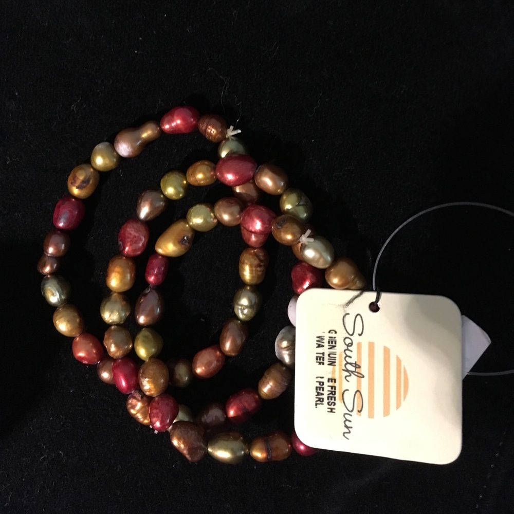 Colorful water pearl bracelet