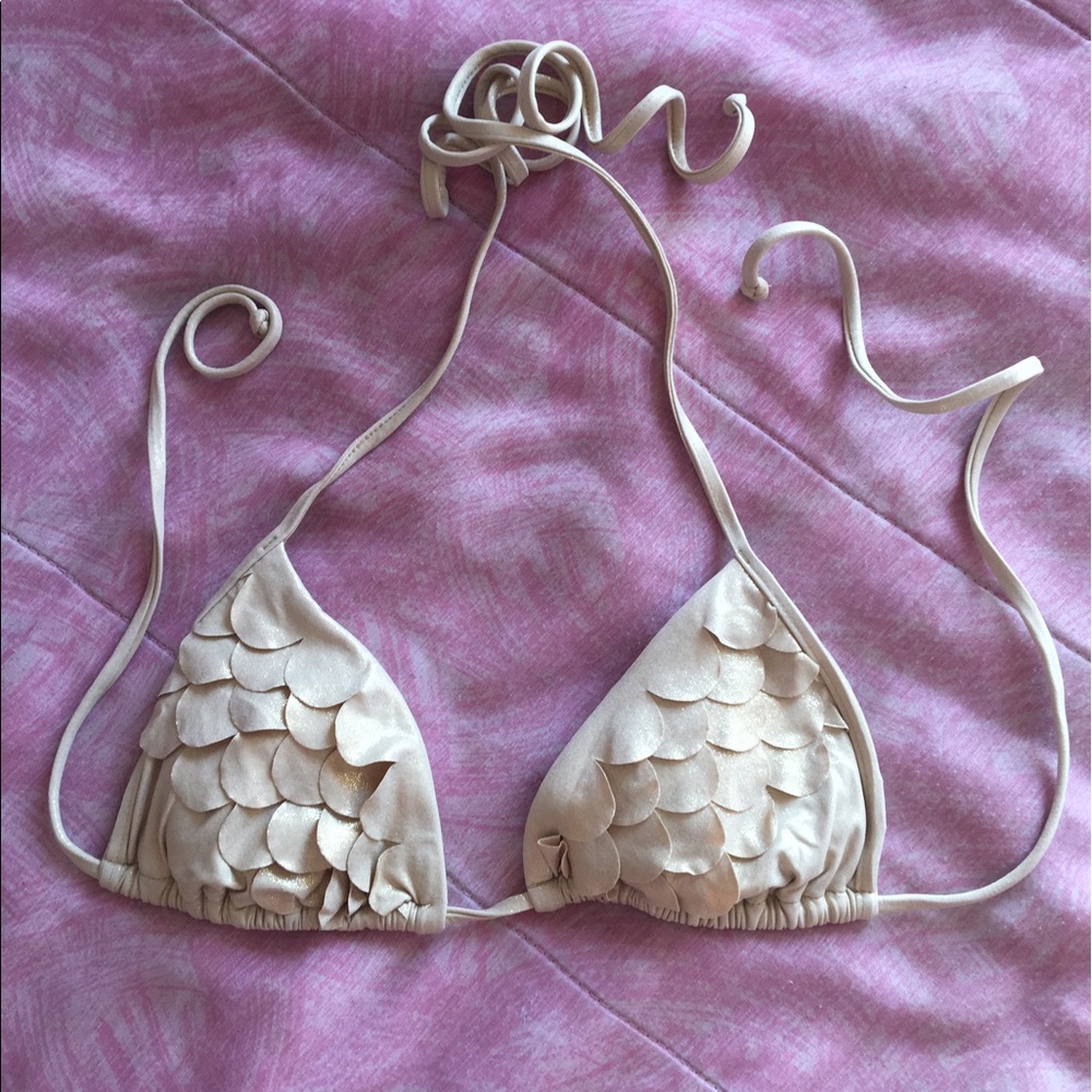 Lulu Fama Gold Mermaid Bikini Top