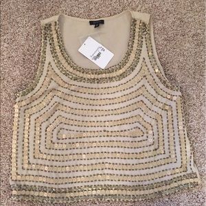 Quinn beaded crop top