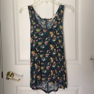 Floral Zipper Tank